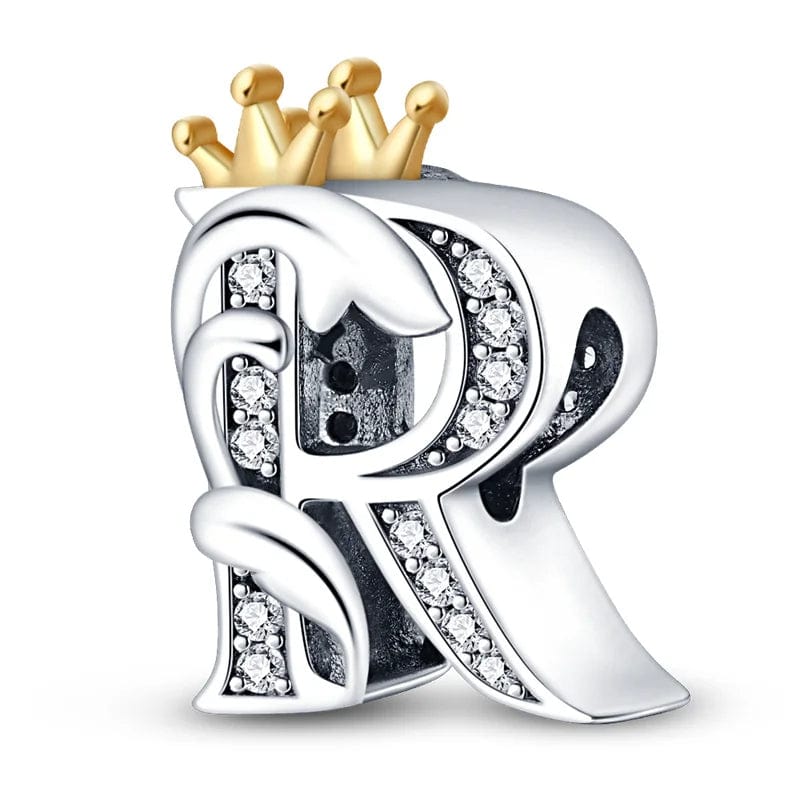 Amarante Jewelry Crowned Royal Letter A~Z Alphabet Charm