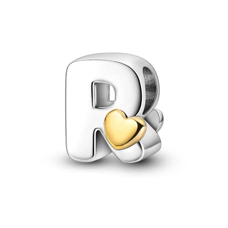 Amarante Jewelry Gold Heart Letter A~Z Alphabet Charm