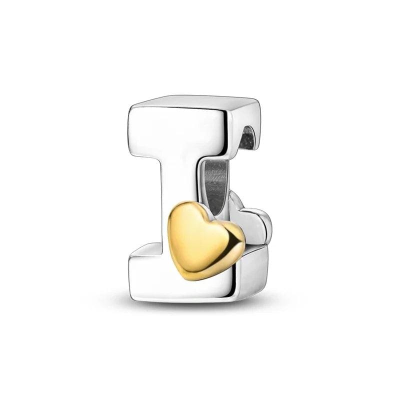 Amarante Jewelry Gold Heart Letter A~Z Alphabet Charm