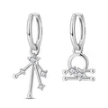 Amarante Jewelry Libra Constellation Zodiac Hoop Earrings