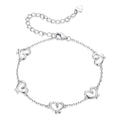 Amarante Jewelry Linked Hearts Silver Bracelet