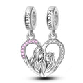 Amarante Jewelry Sister & Forever Split Heart Dangle Charm