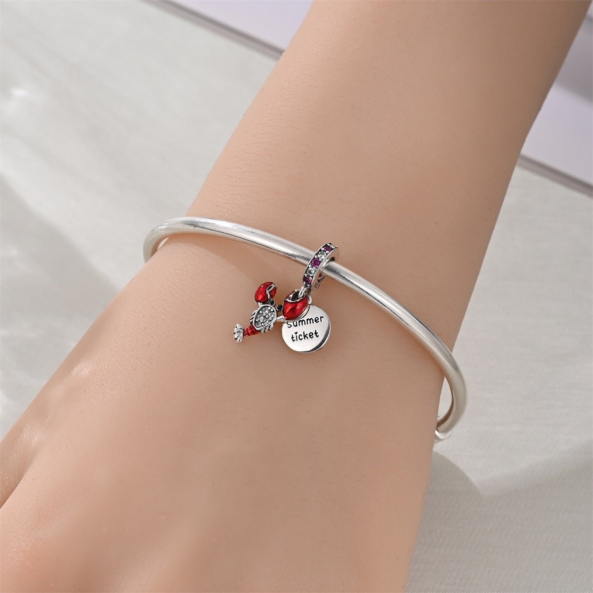 Amarante Jewelry Lobster & Summer Ticket Dangle Charm