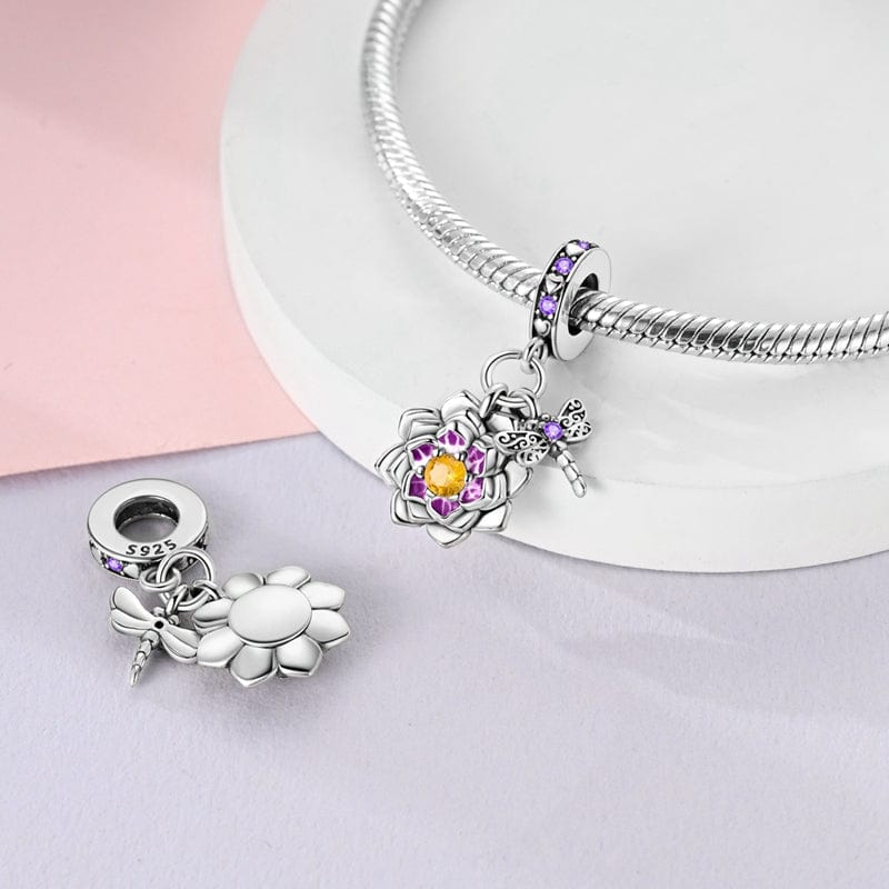 Amarante Jewelry Lotus Blossom & Dragonfly Harmony Charm
