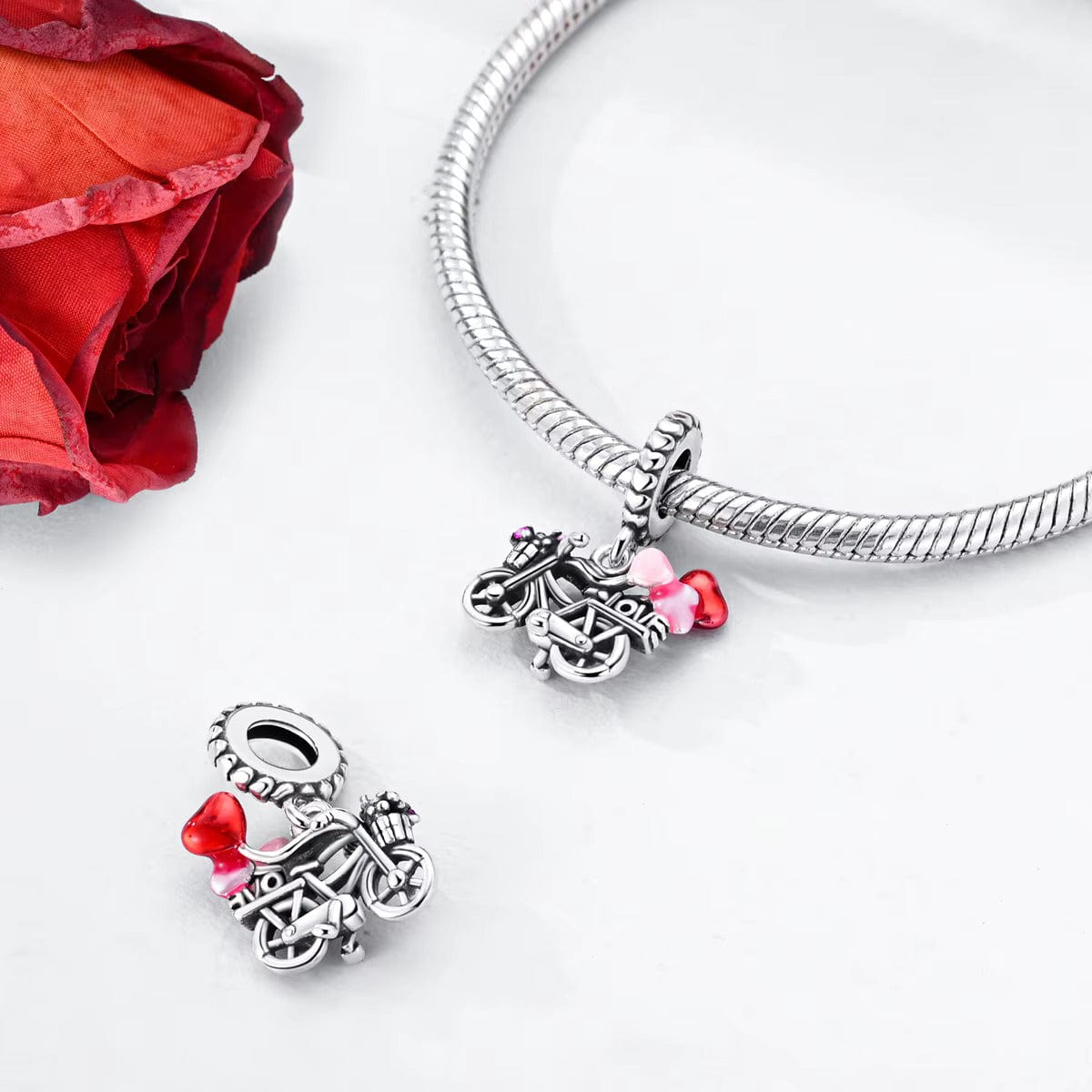 Amarante Jewelry Love Balloons on Bicycle Dangle Charm