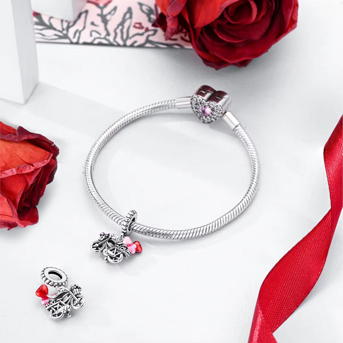 Amarante Jewelry Love Balloons on Bicycle Dangle Charm