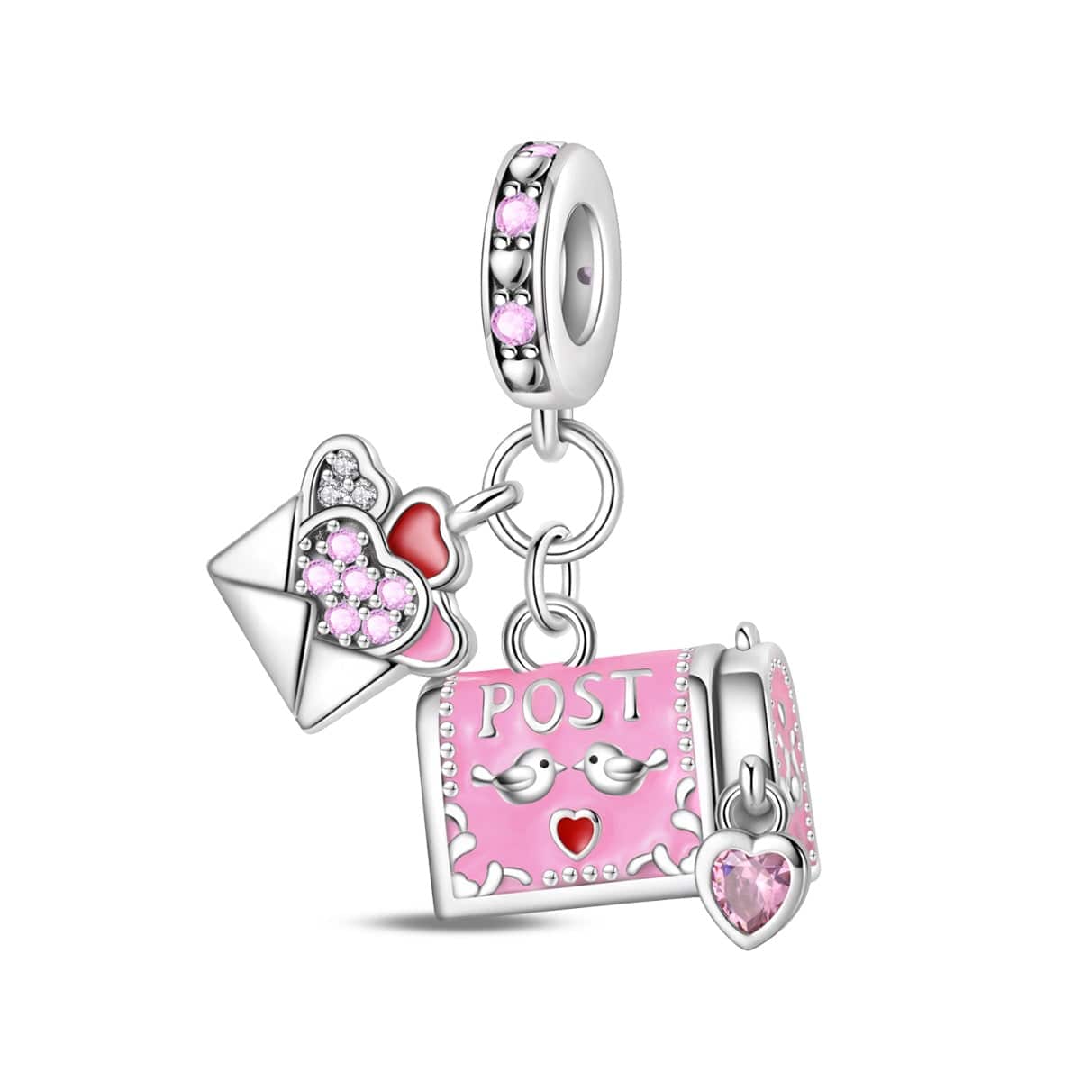 Amarante Jewelry Love Letter & Mailbox Dangle Charm