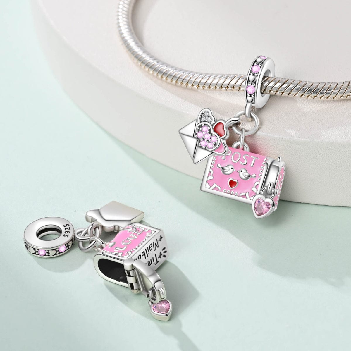 Amarante Jewelry Love Letter & Mailbox Dangle Charm