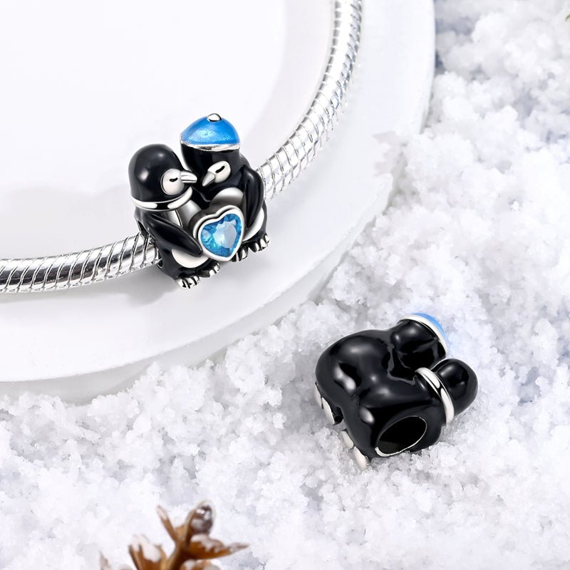 Amarante Jewelry Loving Penguins with Blue Heart Charm