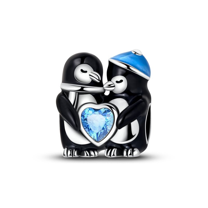Amarante Jewelry Loving Penguins with Blue Heart Charm