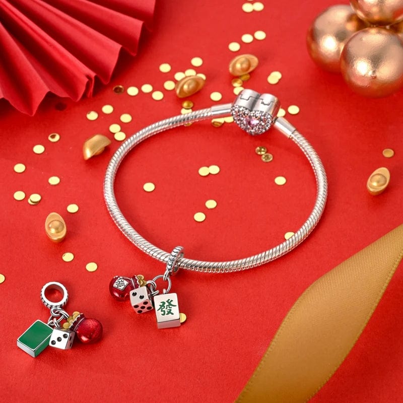Amarante Jewelry Mahjong Triple Dangle Charm