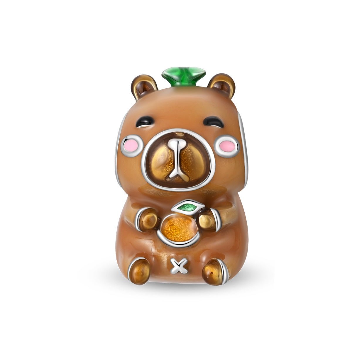 Amarante Jewelry Lucky Capybara with Tangerine Charm