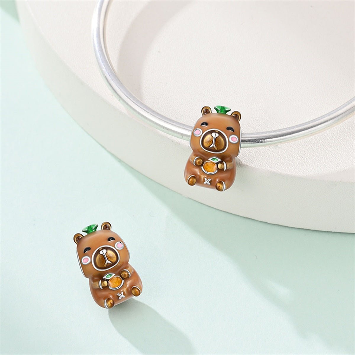 Amarante Jewelry Lucky Capybara with Tangerine Charm