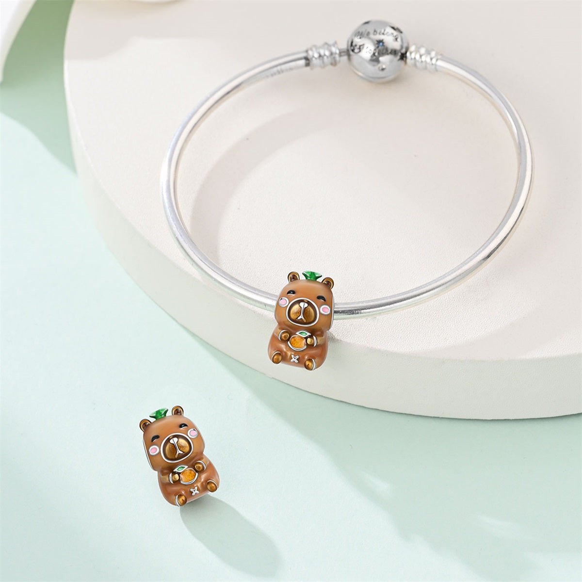 Amarante Jewelry Lucky Capybara with Tangerine Charm