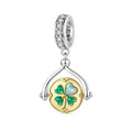 Amarante Jewelry Lucky Clover Coin Dangle Charm