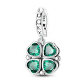 Amarante Jewelry Lucky Clover Green Heart Dangle Charm