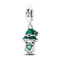 Amarante Jewelry Lucky Girl with Green Heart Dangle Charm