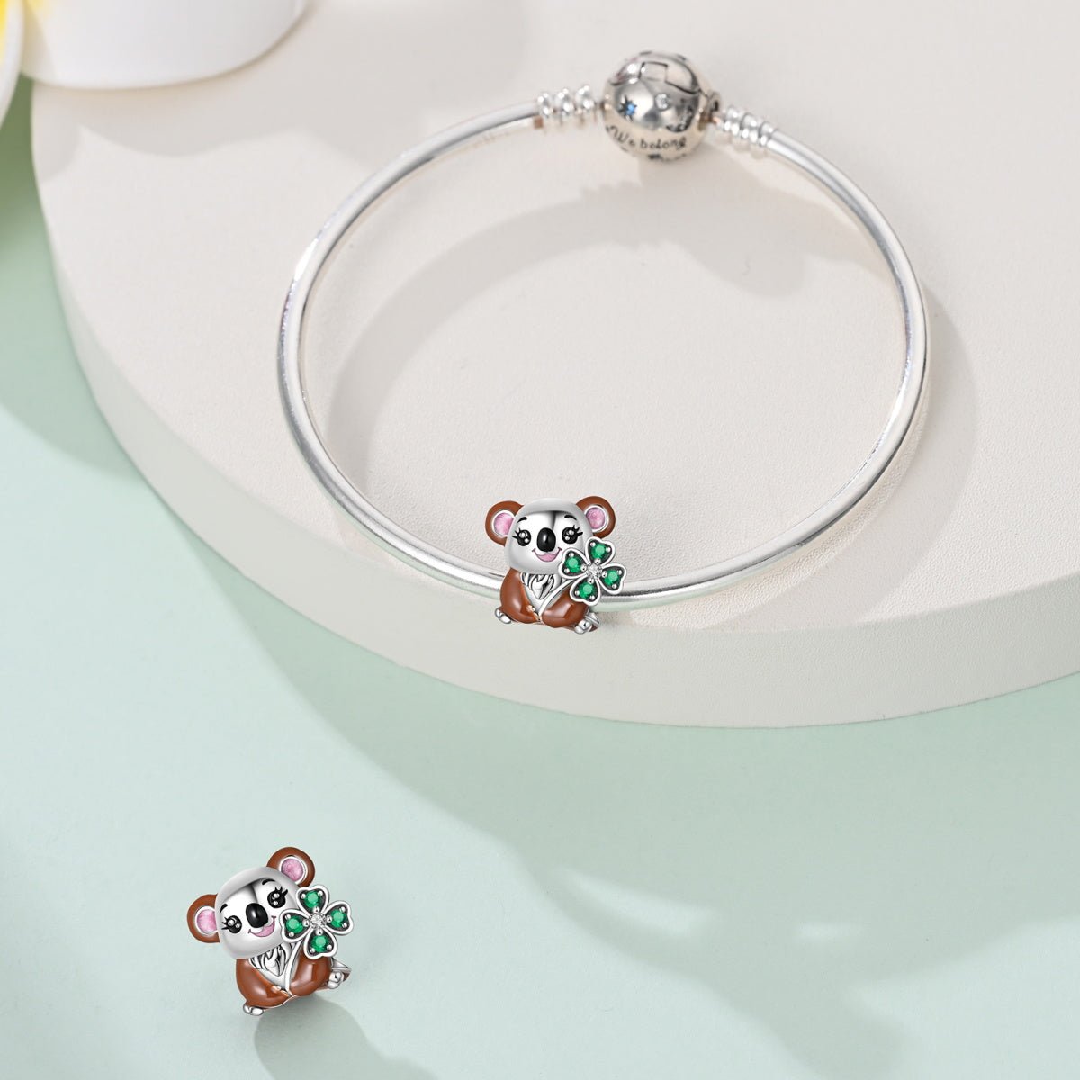 Amarante Jewelry Lucky Koala with Shamrock Charm