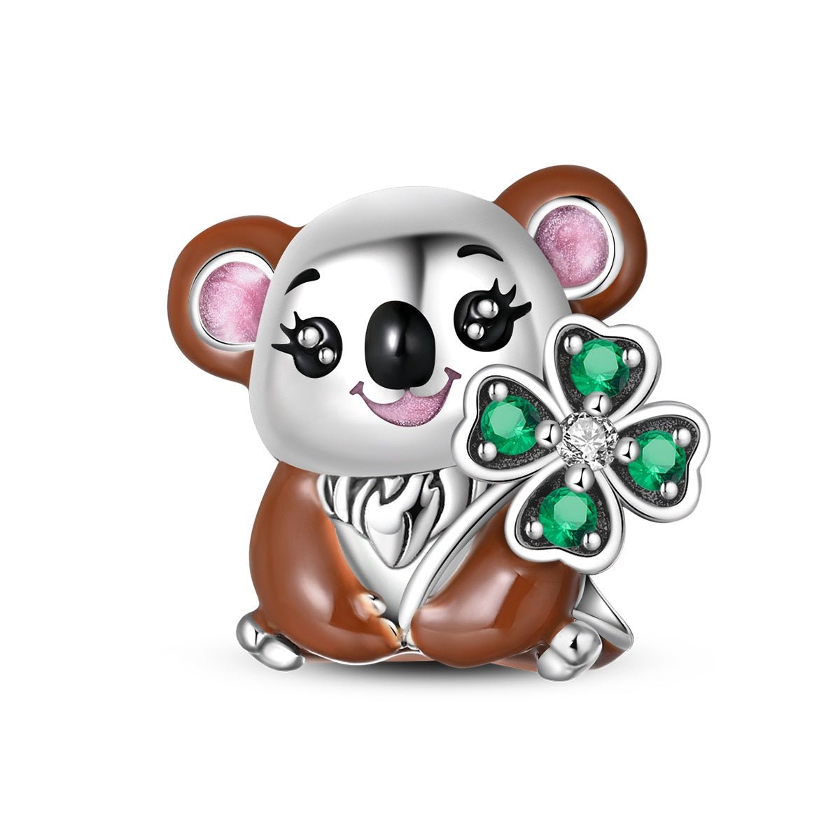Amarante Jewelry Lucky Koala with Shamrock Charm