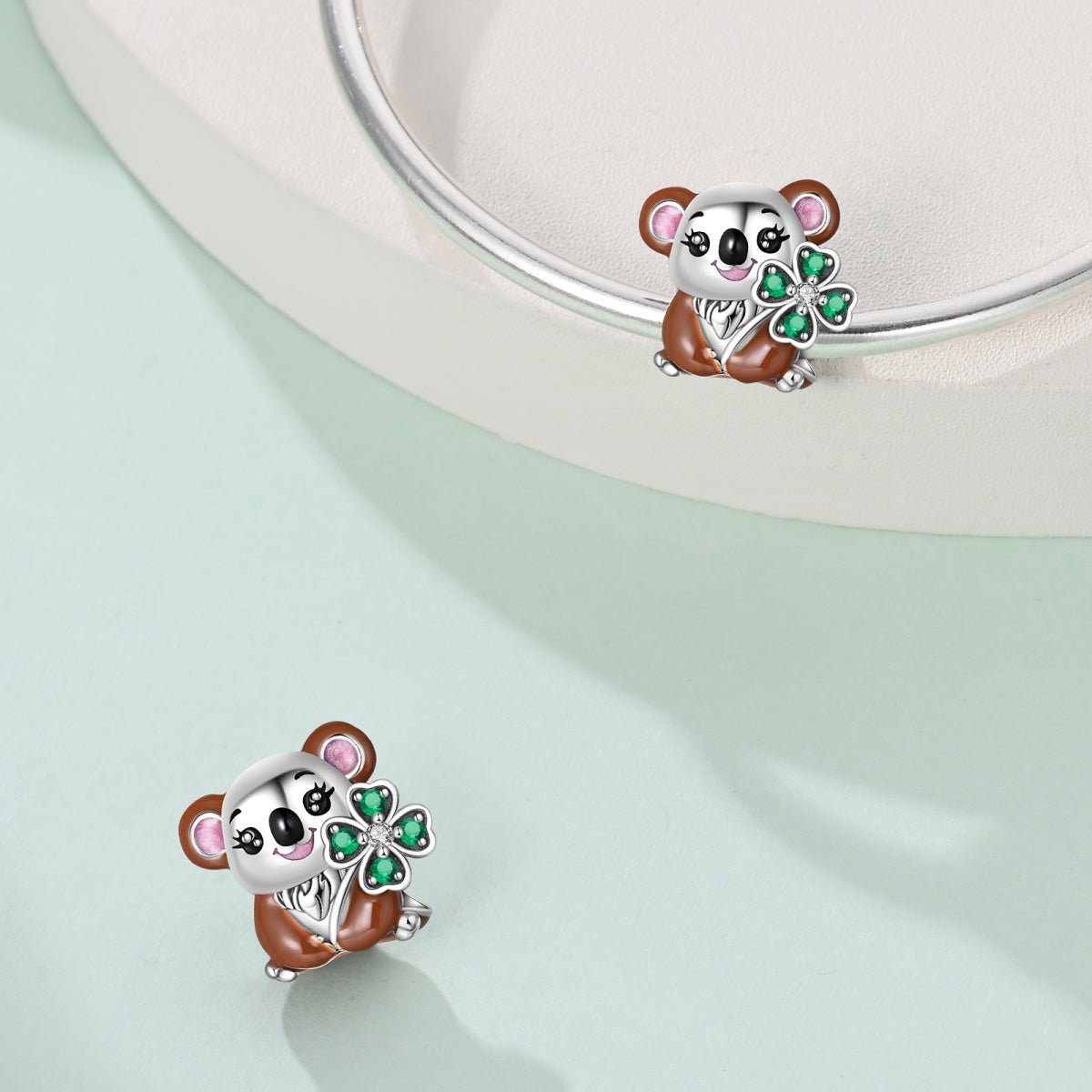 Amarante Jewelry Lucky Koala with Shamrock Charm
