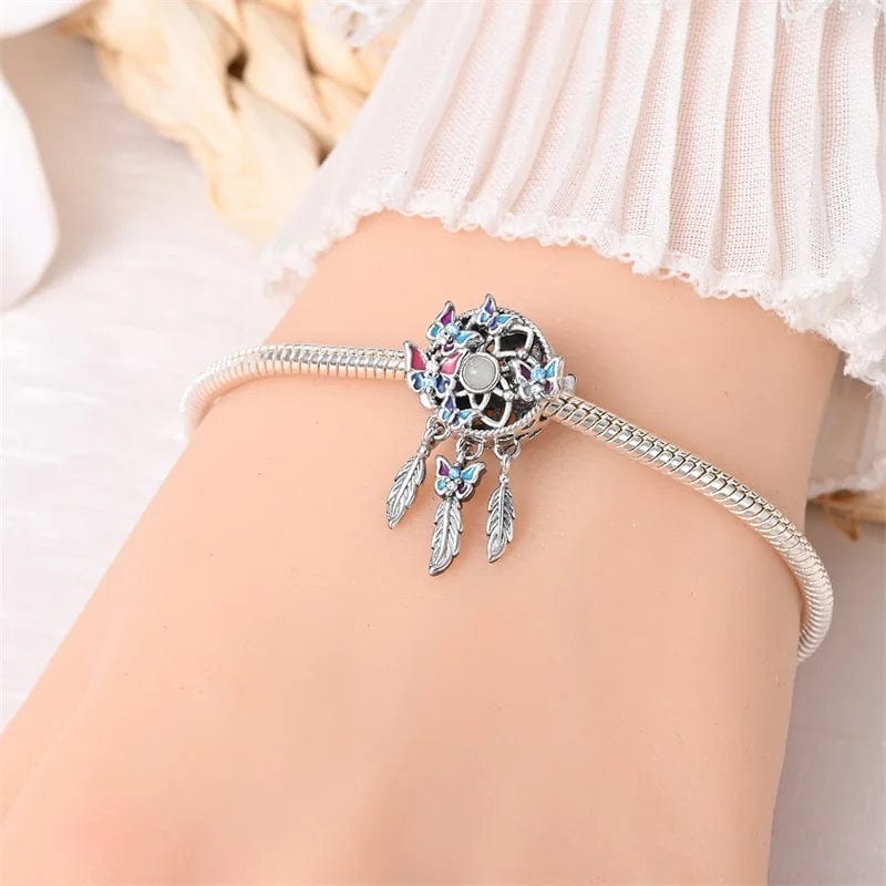 Amarante Jewelry Luminous Butterflies Dreamcatcher Dangle Charm