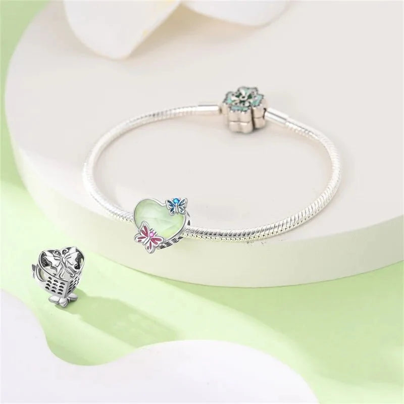 Amarante Jewelry Luminous Butterfly Heart Glow Charm