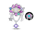 Amarante Jewelry Luminous Celestial Lotus Charm with Moon and Star Accents