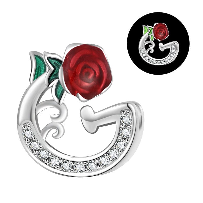 Amarante Jewelry Luminous Rose Letter A~Z Alphabet Charm