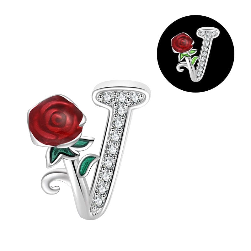 Amarante Jewelry Luminous Rose Letter A~Z Alphabet Charm