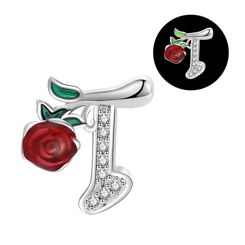 Amarante Jewelry Luminous Rose Letter A~Z Alphabet Charm