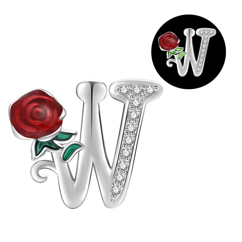 Amarante Jewelry Luminous Rose Letter A~Z Alphabet Charm