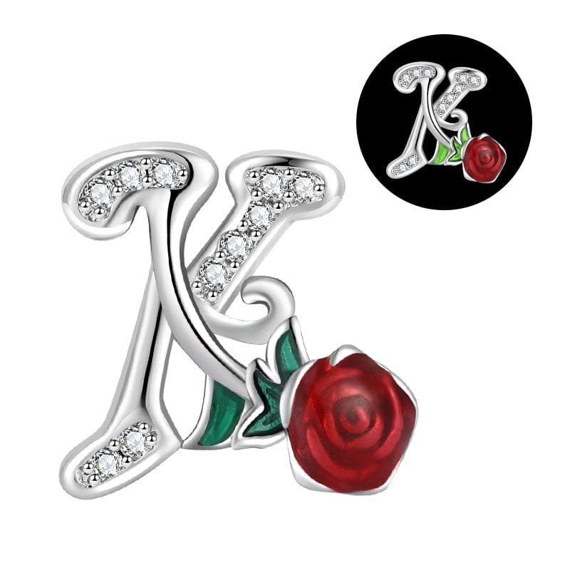 Amarante Jewelry Luminous Rose Letter A~Z Alphabet Charm