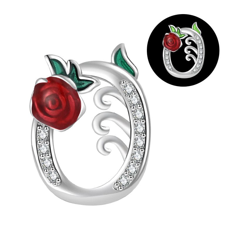 Amarante Jewelry Luminous Rose Letter A~Z Alphabet Charm