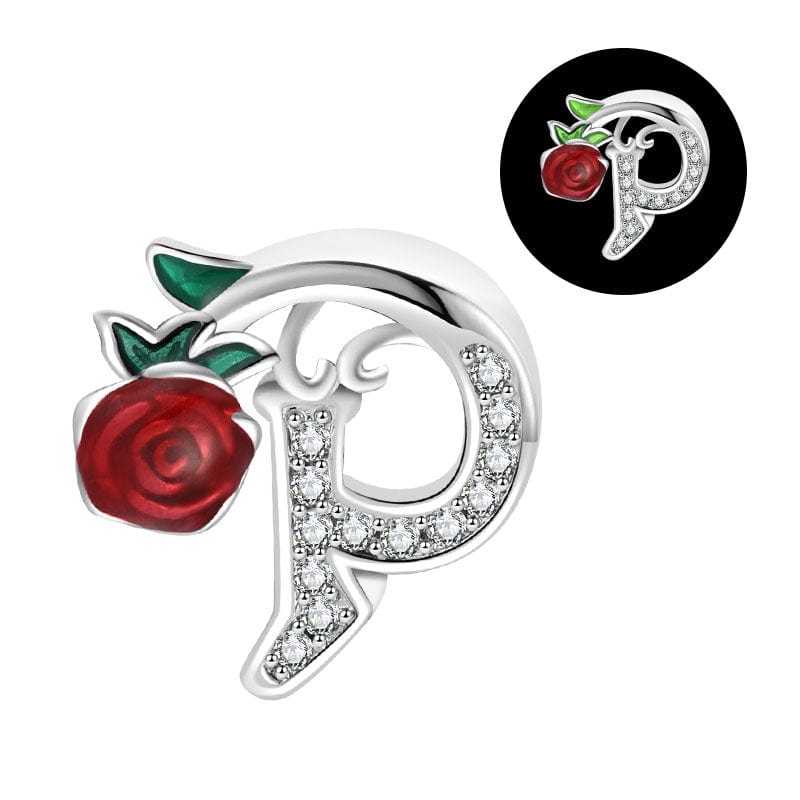 Amarante Jewelry Luminous Rose Letter A~Z Alphabet Charm