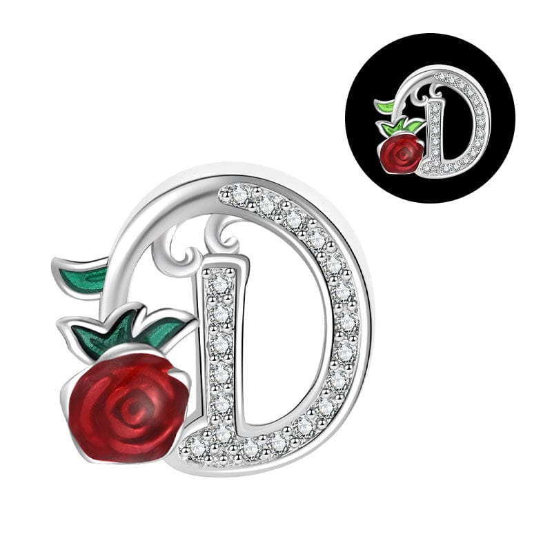 Amarante Jewelry Luminous Rose Letter A~Z Alphabet Charm