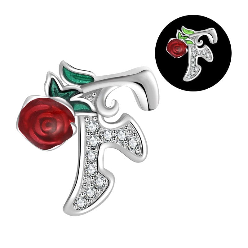 Amarante Jewelry Luminous Rose Letter A~Z Alphabet Charm