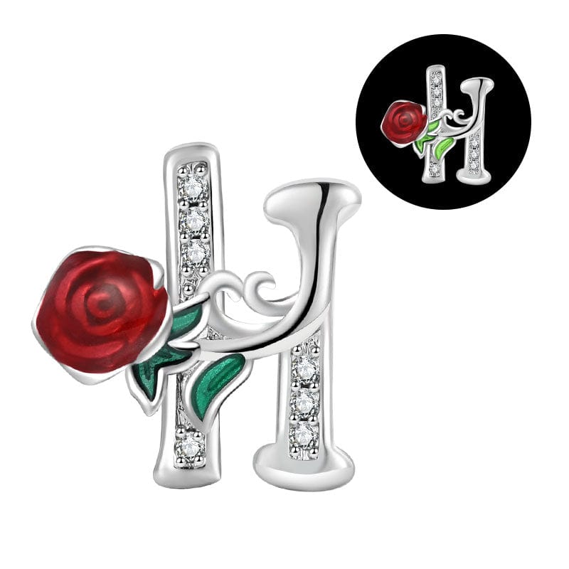 Amarante Jewelry Luminous Rose Letter A~Z Alphabet Charm