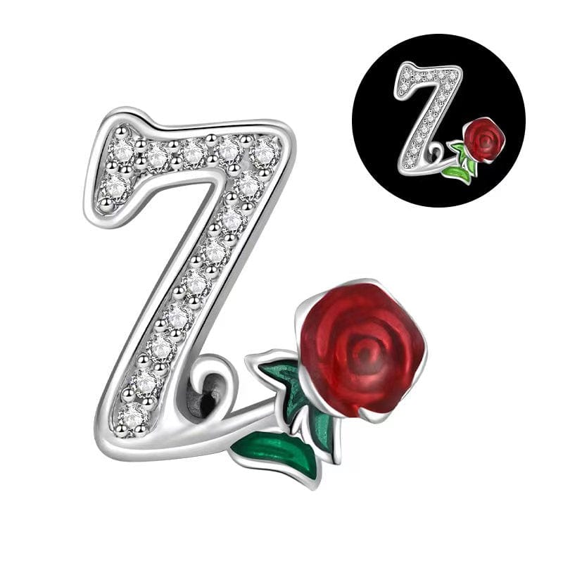 Amarante Jewelry Luminous Rose Letter A~Z Alphabet Charm