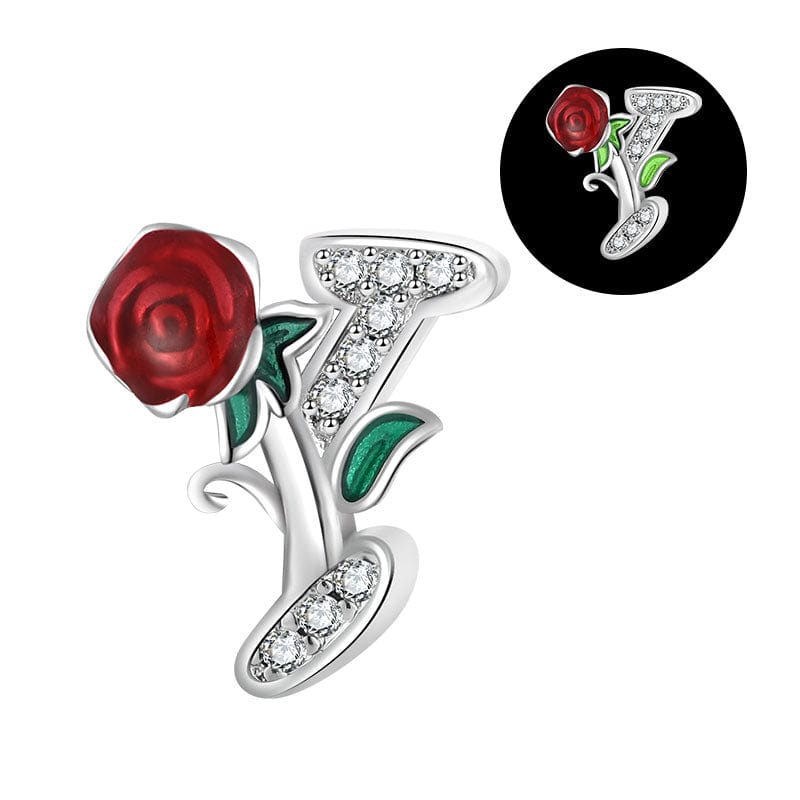 Amarante Jewelry Luminous Rose Letter A~Z Alphabet Charm