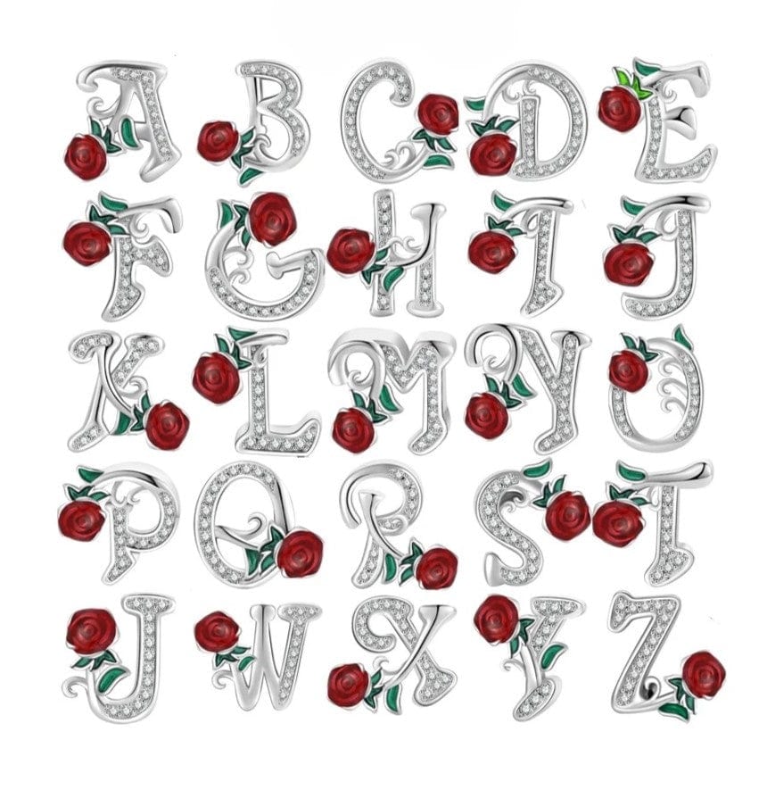 Amarante Jewelry Luminous Rose Letter A~Z Alphabet Charm