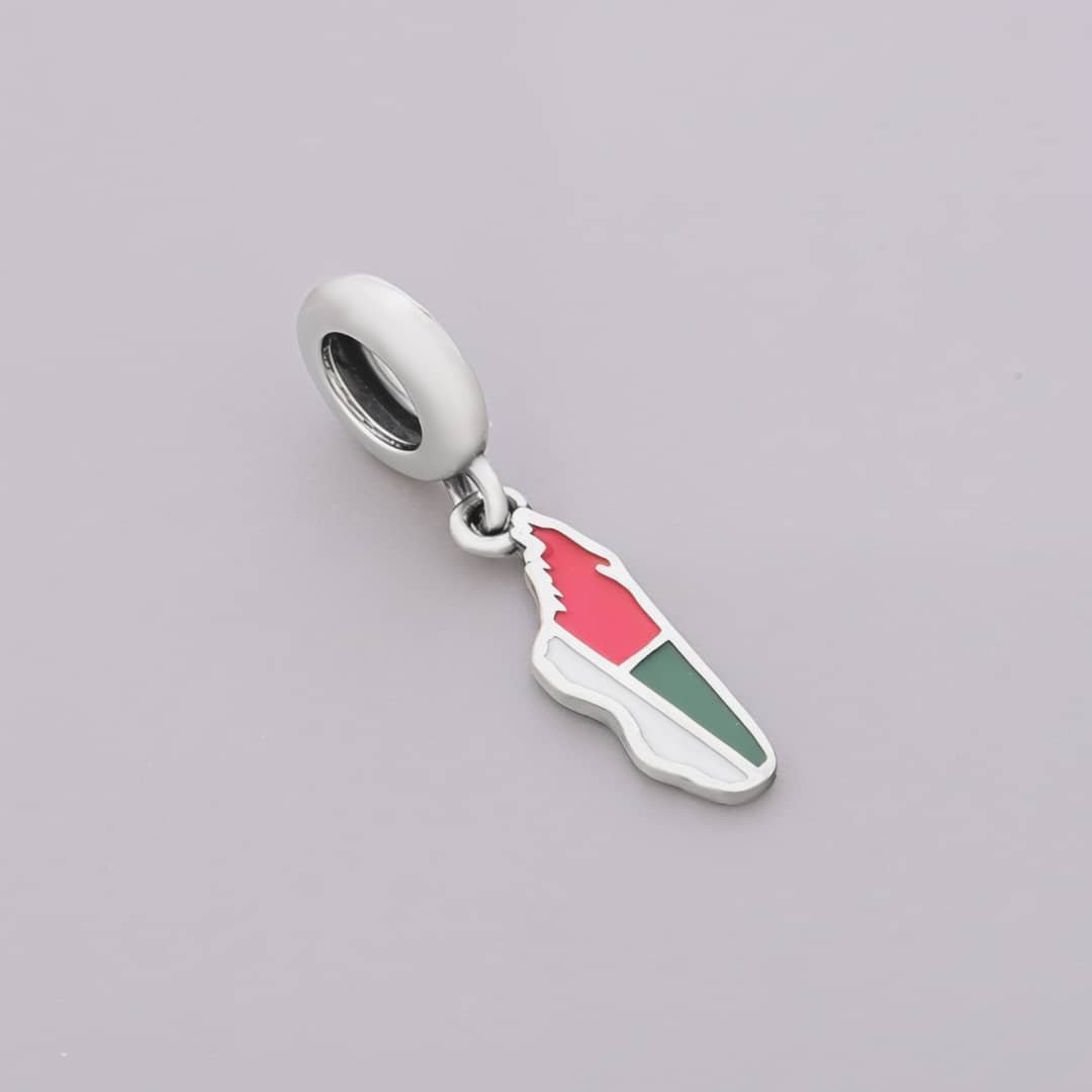 Amarante Jewelry Madagascar Map Flag Dangle Charm