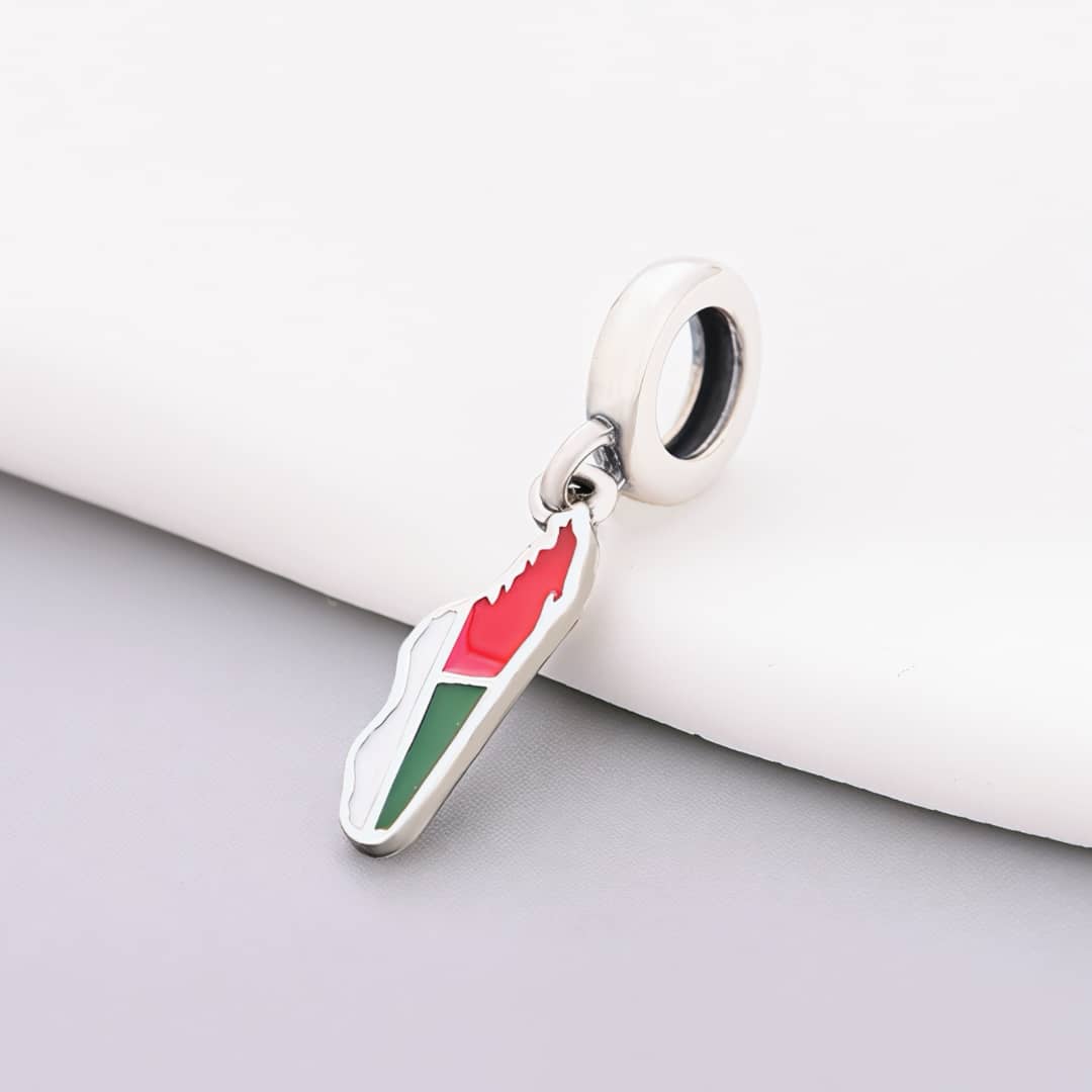 Amarante Jewelry Madagascar Map Flag Dangle Charm