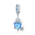 Amarante Jewelry Magical Blue Heart Castle Dangle Charm
