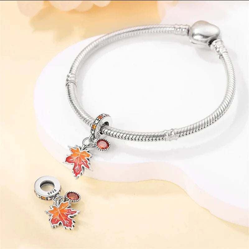 Amarante Jewelry Maple Leaf Double Dangle Charm