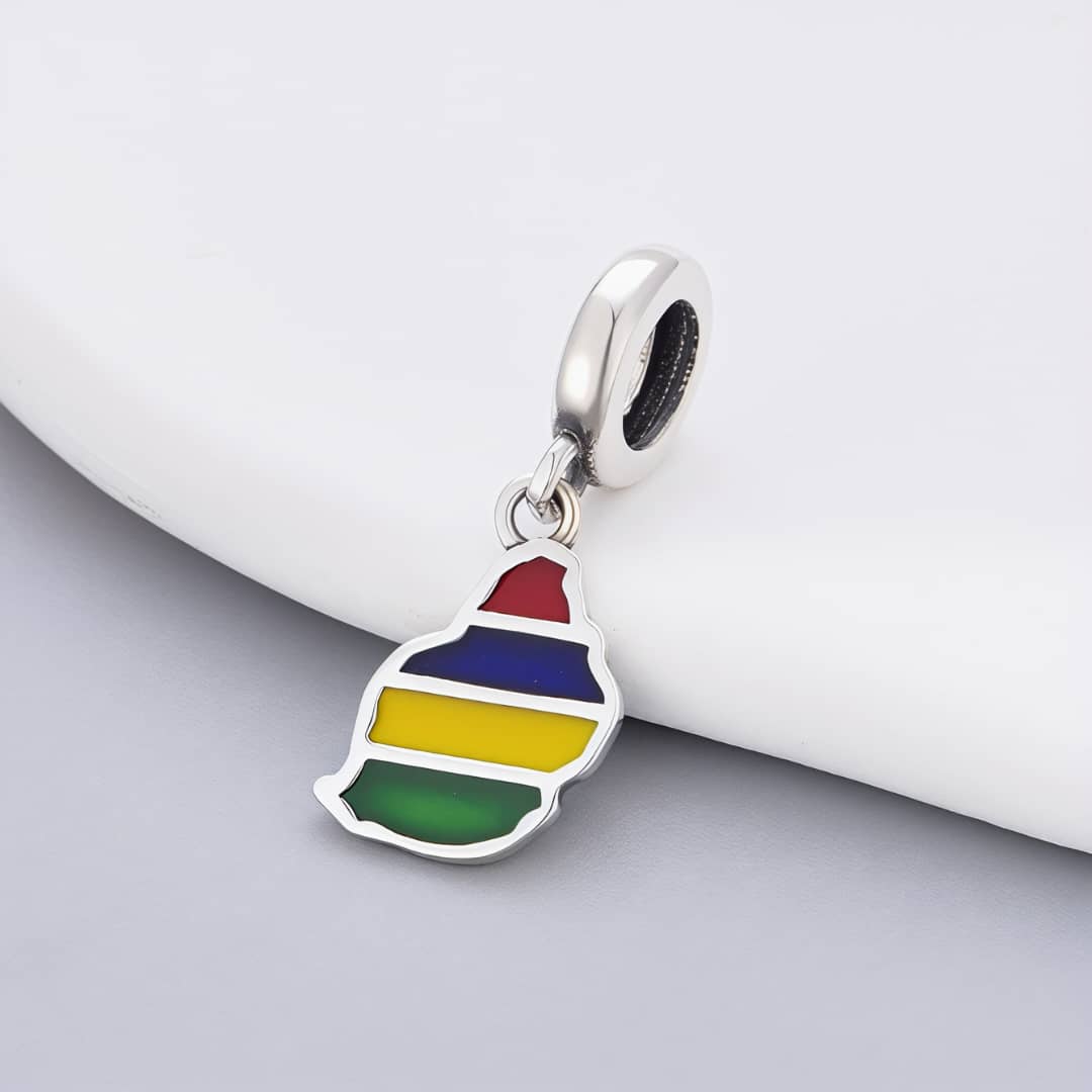 Amarante Jewelry Mauritius Island Flag Dangle Charm