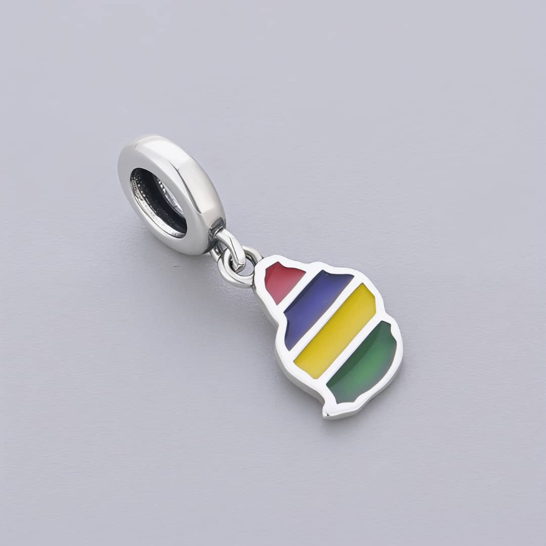 Amarante Jewelry Mauritius Island Flag Dangle Charm