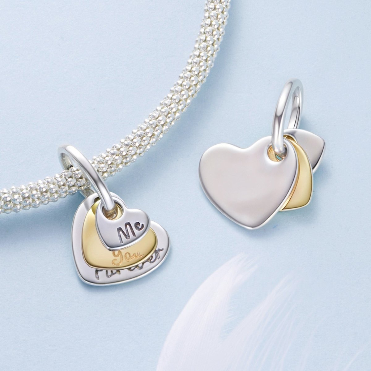 Amarante Jewelry Me & You Forever Heart Dangle Charm