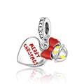 Amarante Jewelry Merry Christmas Heart Charm with Festive Bell