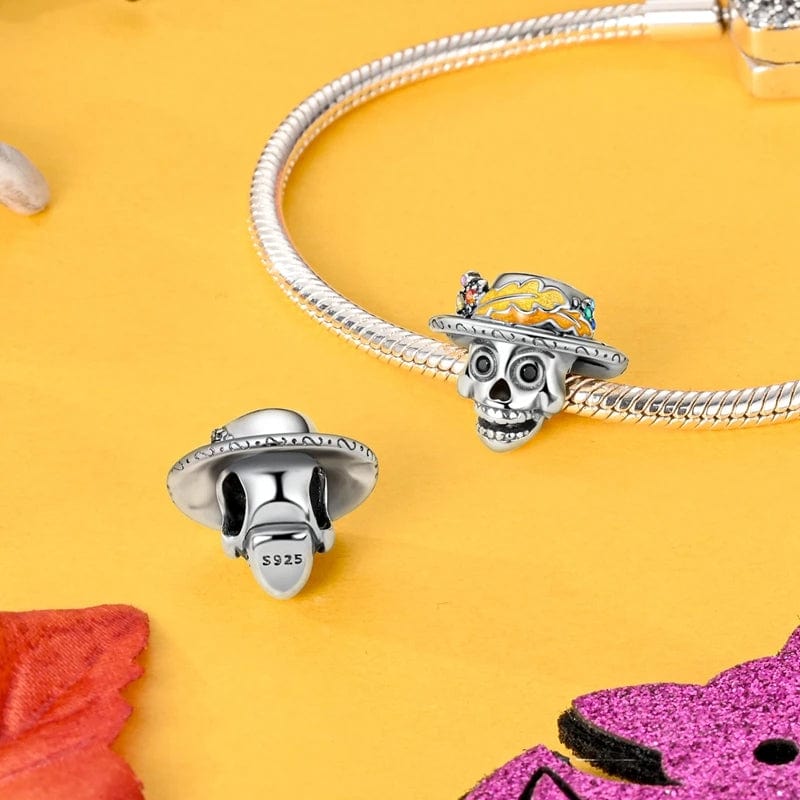 Amarante Jewelry Mexican Catrina Style Skull Charm