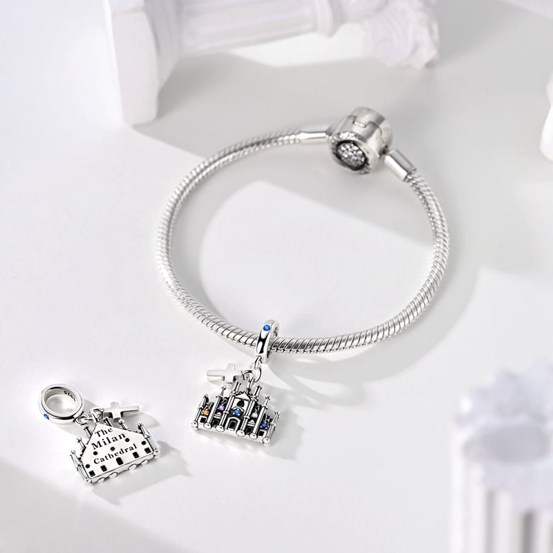 Amarante Jewelry Milan Cathedral with Cross Dangle Charm